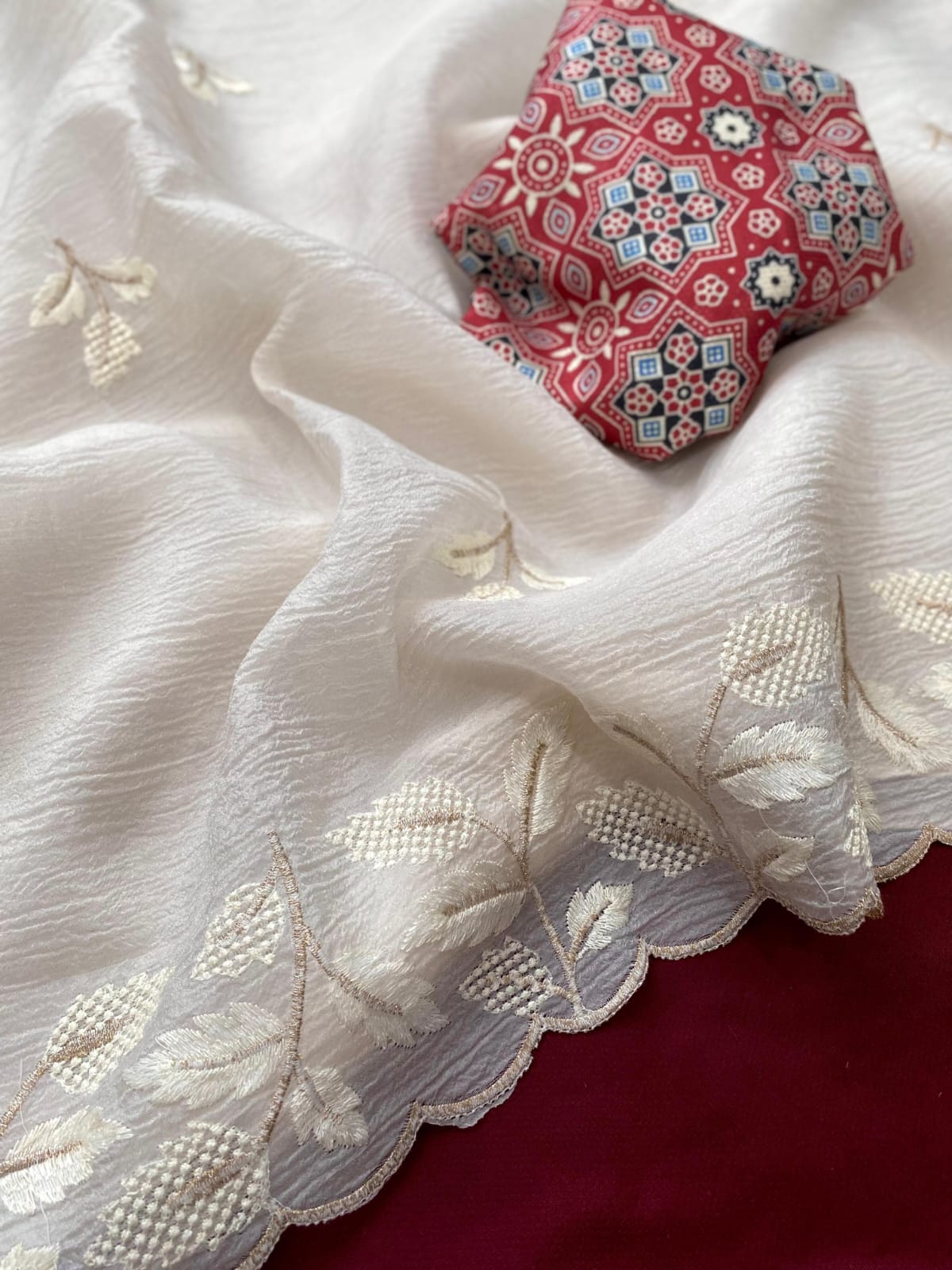 Pure curshed bember georgate sarees