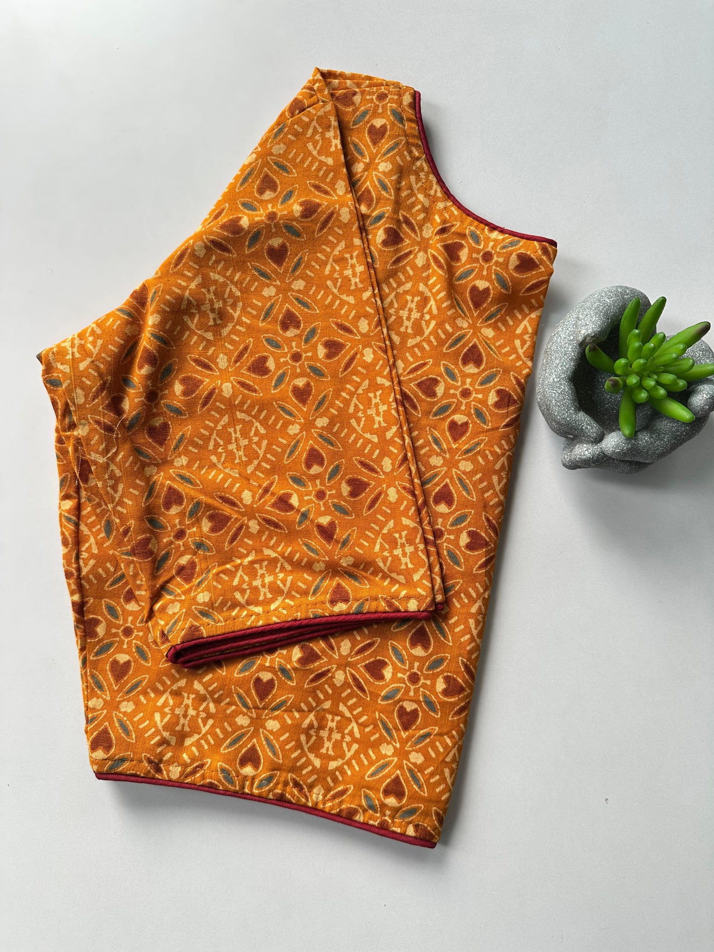 Presenting pure ajrakh handBlock/ikkat/indigo cotton ready made blouse