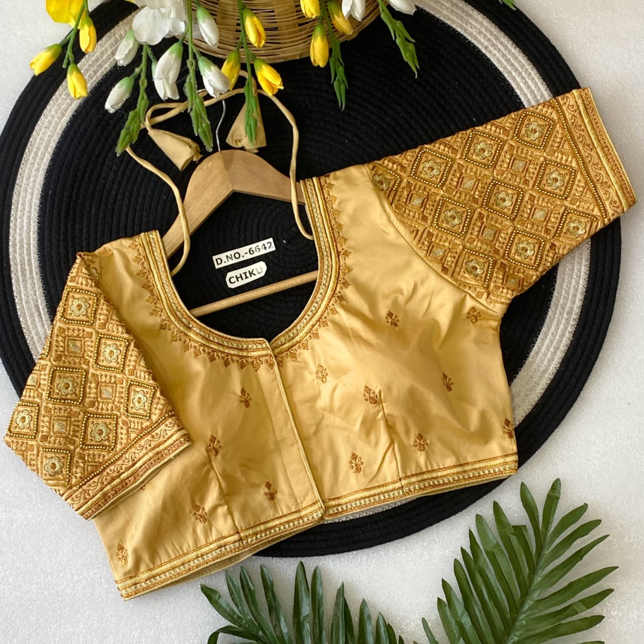 Silk Hand Work Fancy ready made blouse
