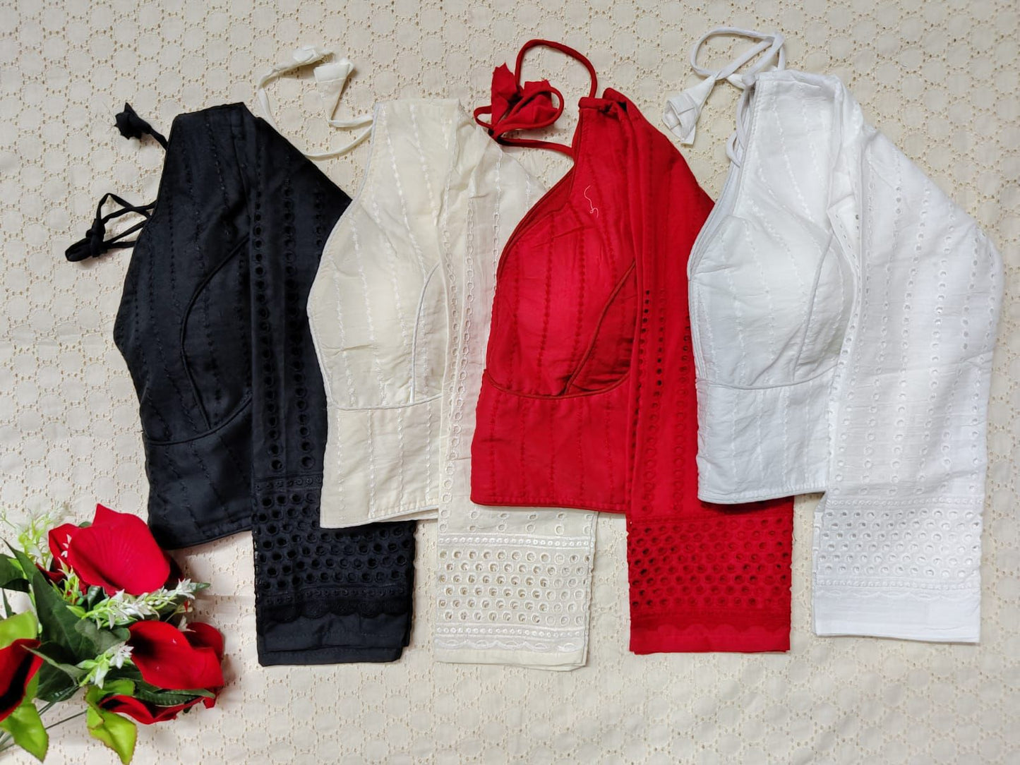 Pure  cotton hakoba full sleeve ready made blouse