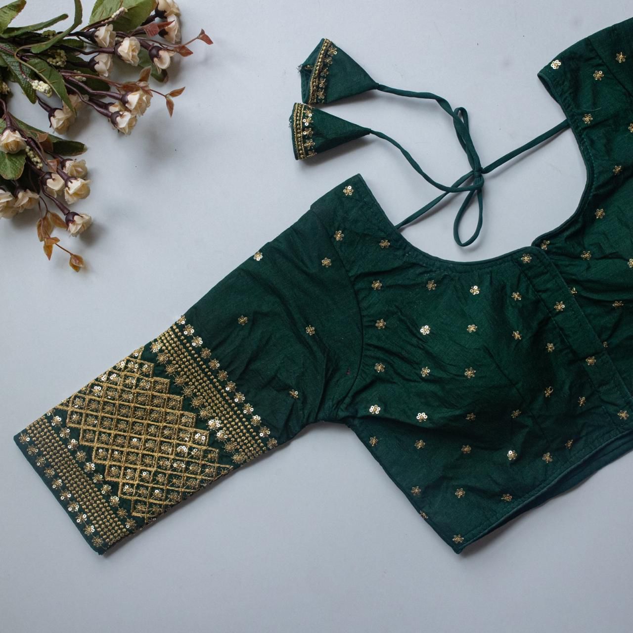Vichitra silk ready made blouse