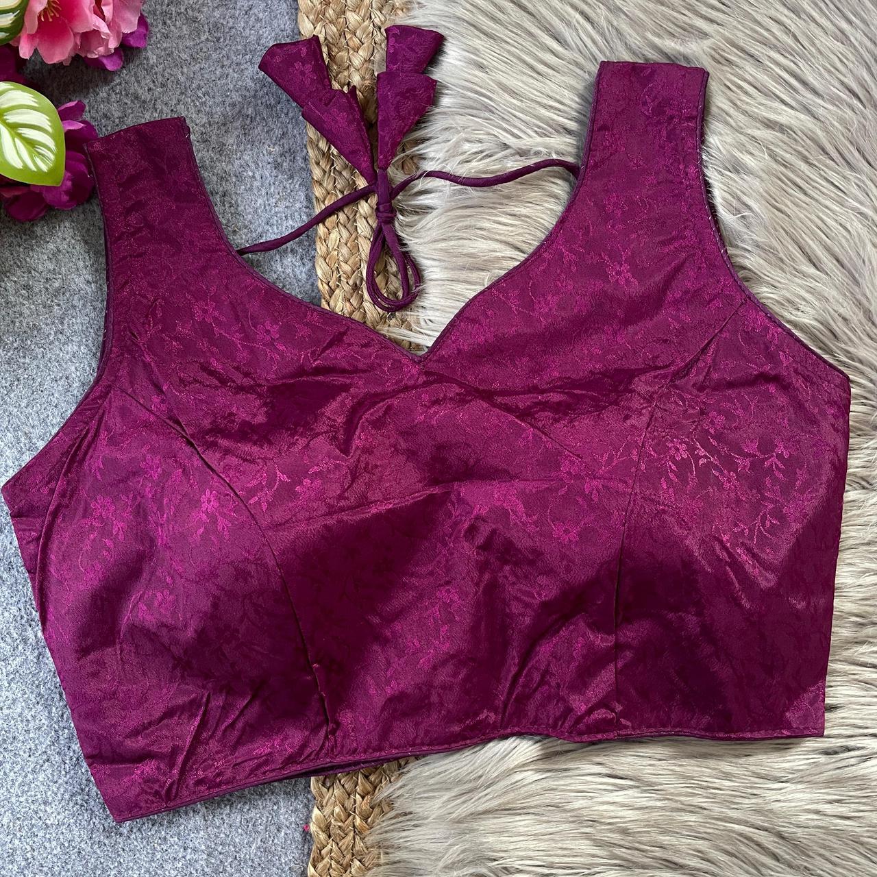 Chinon silk ready made blouse