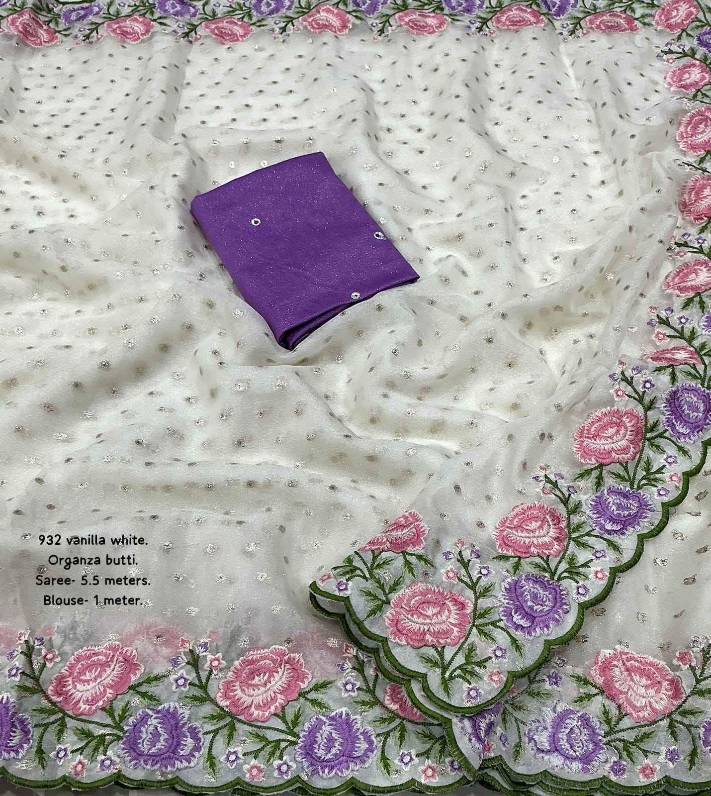 soft organza feel saree