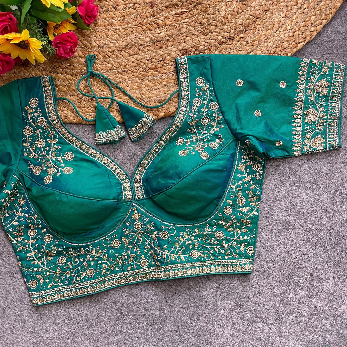Heavy silk ready made blouse