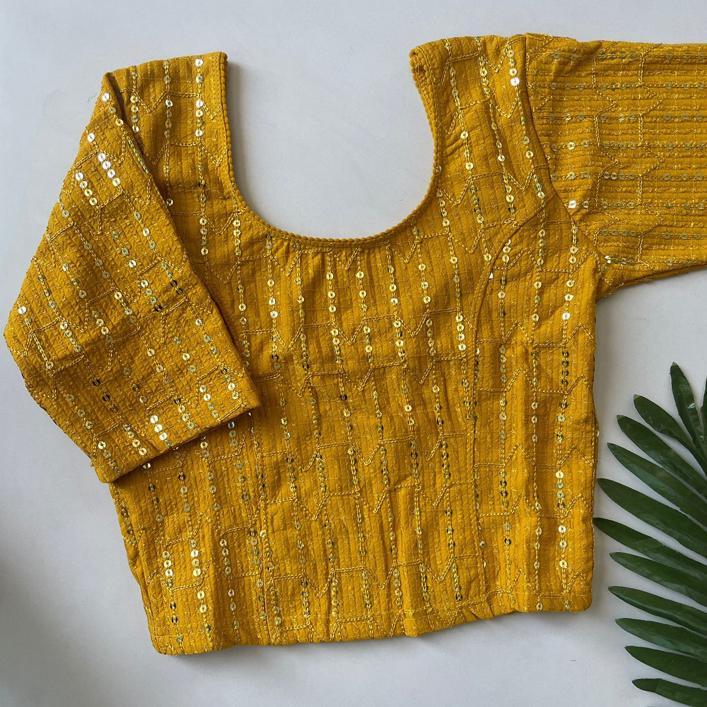 Polyester with embroidery stretchable ready made blouse