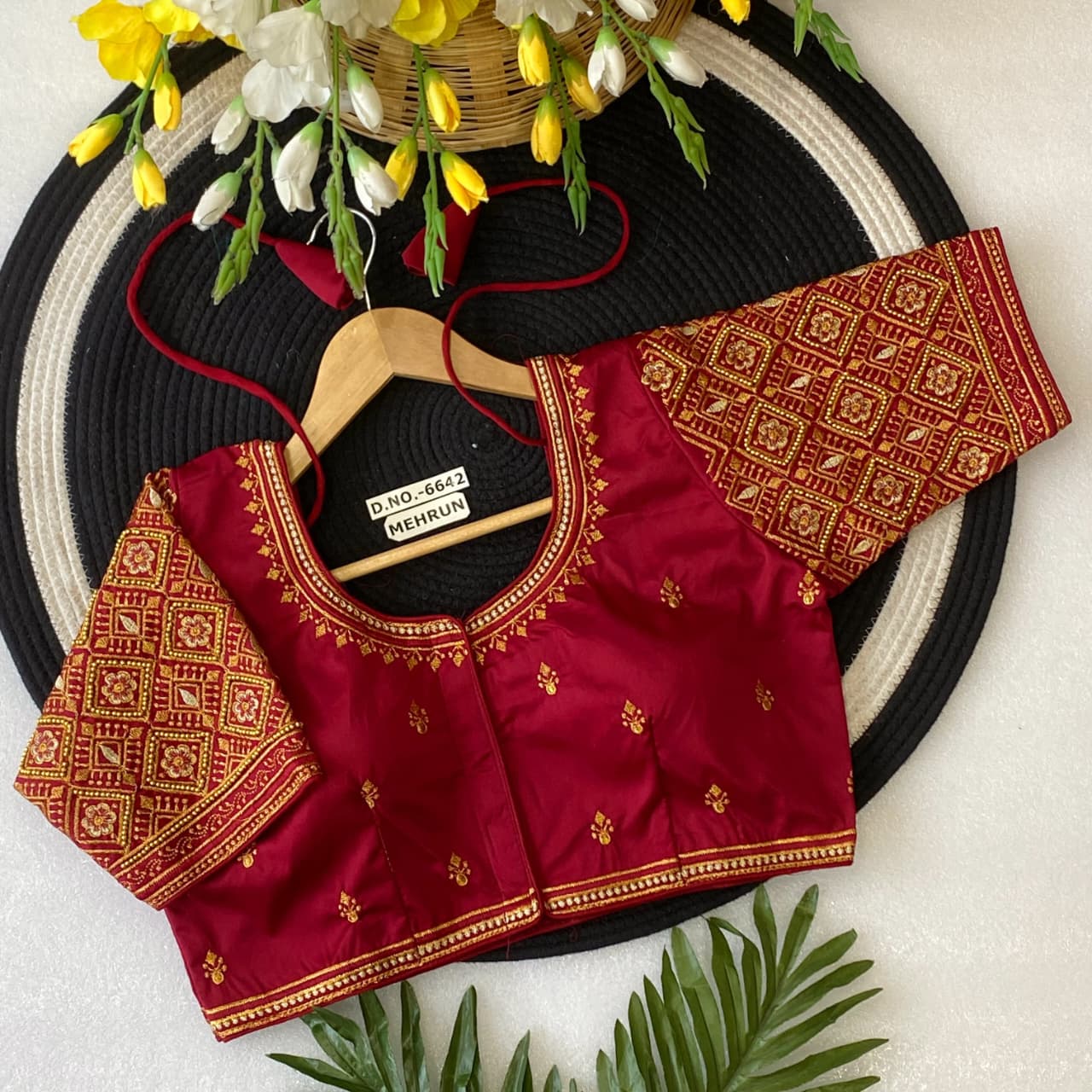 Silk Hand Work Fancy ready made blouse