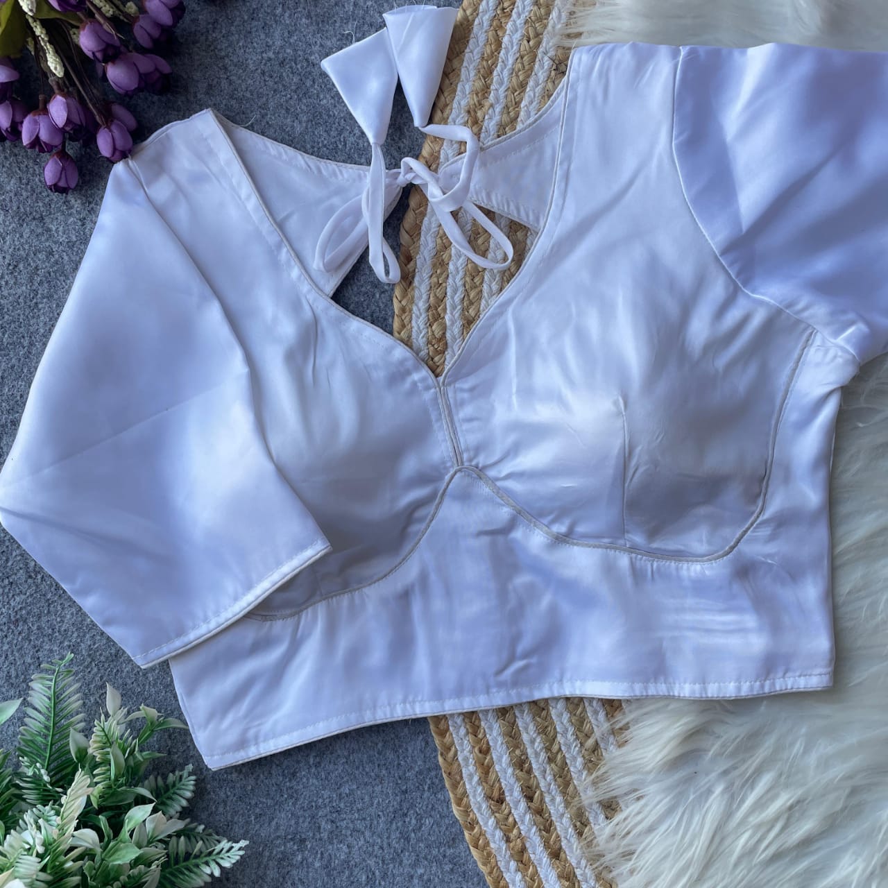 Pure malai satin - Premium Readymade Blouse