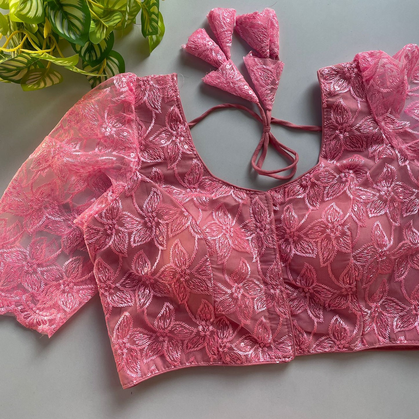 Heavy embroidery with beautiful handwork ready made blouse