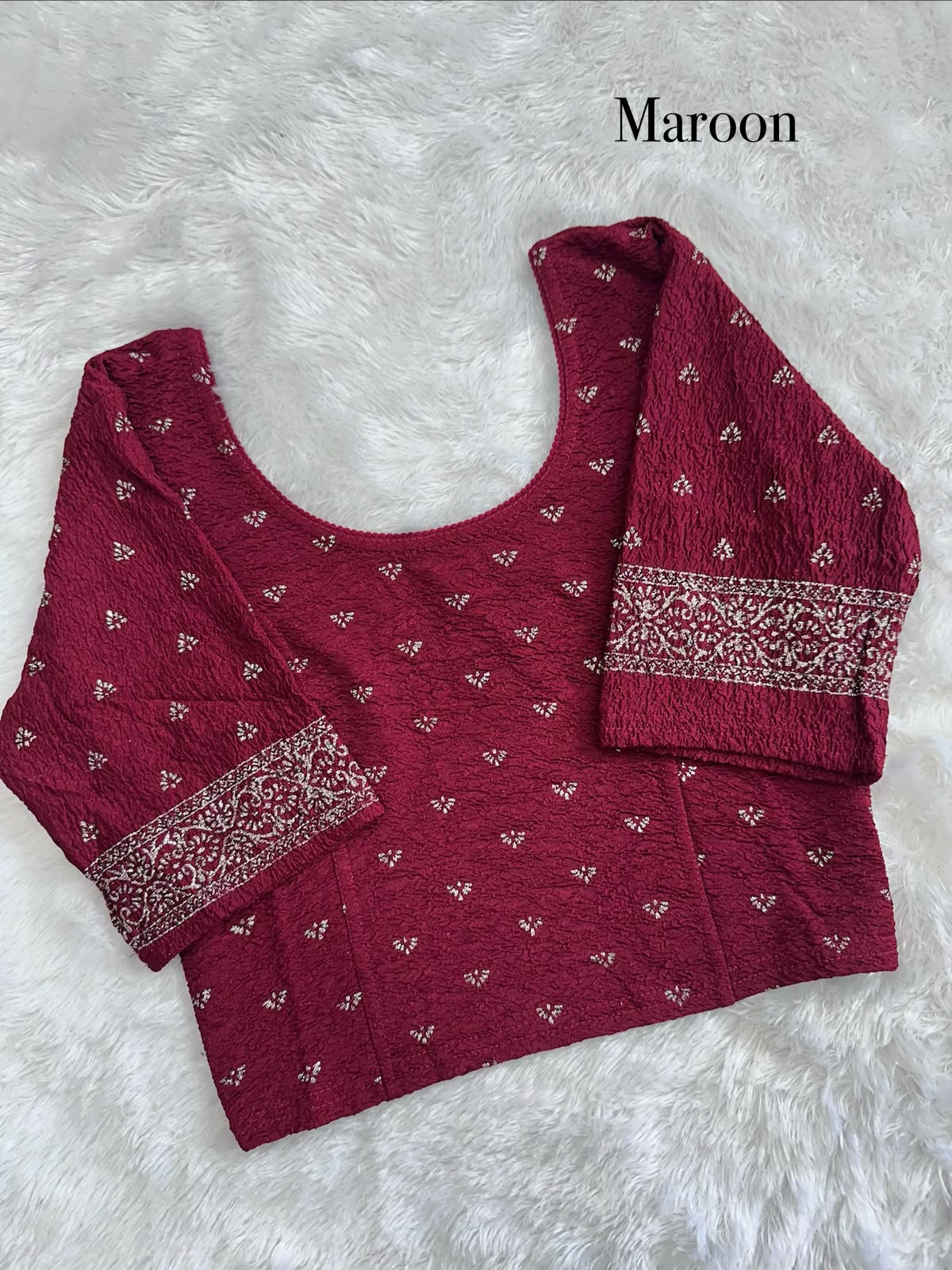 Crush Lycra stretchable ready made blouse