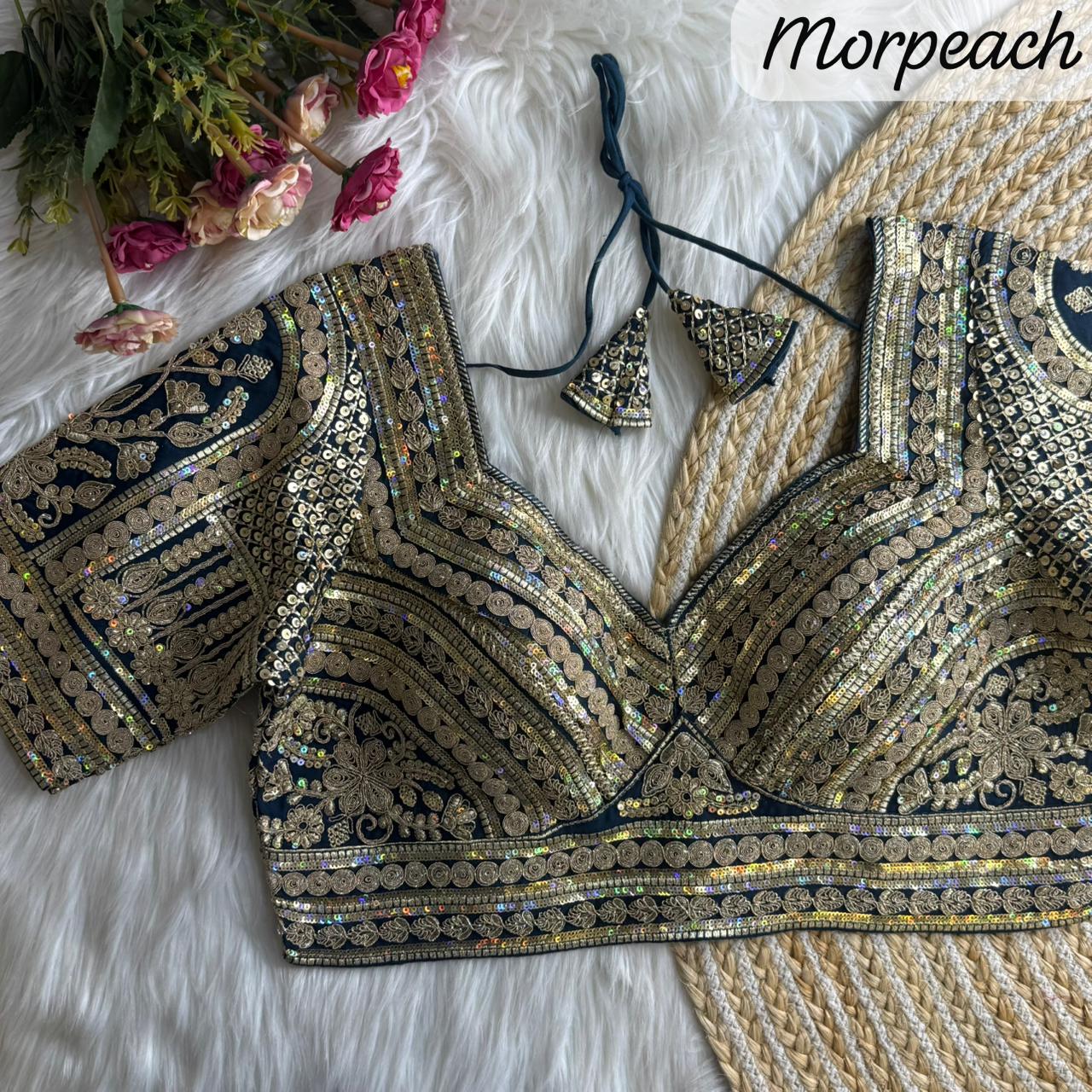 Heavy Pure Soft Roman Silk With Tricot Fuising ready made blouse