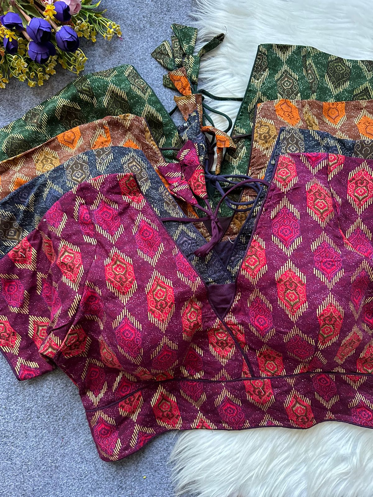 Pure Reyon Cotton ready made blouse