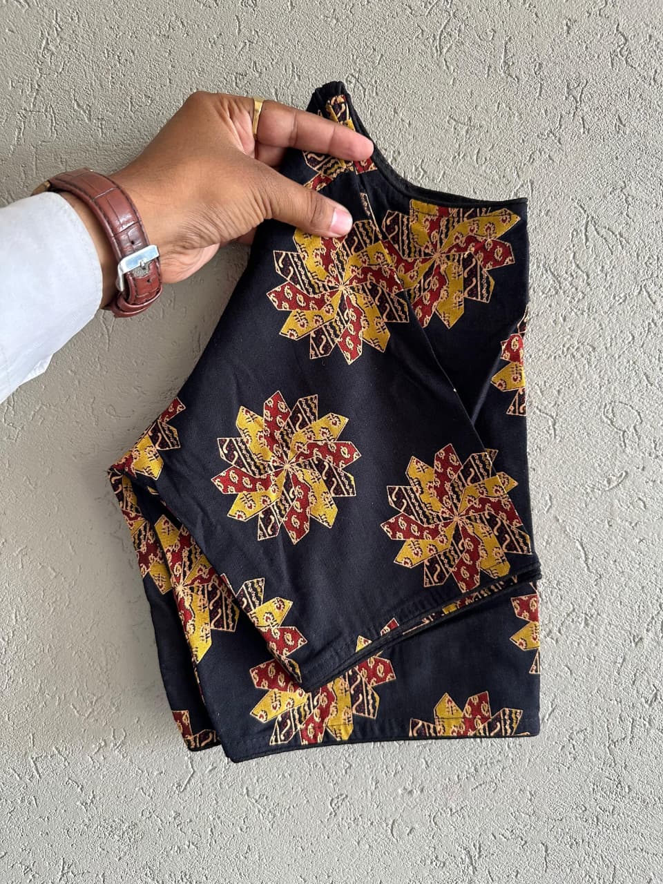 Pure Ajrakh Cotton ready made blouse