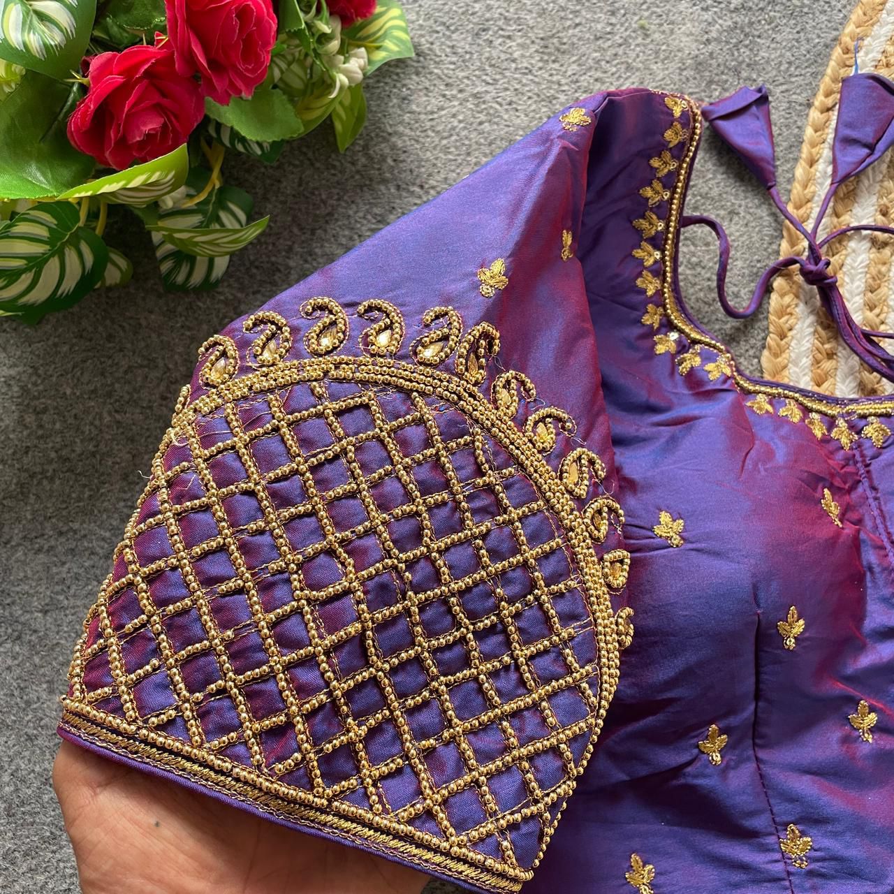 Heavy banarasi silk ready made blouse