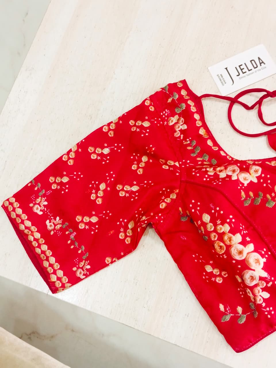 Printed work ready made blouse