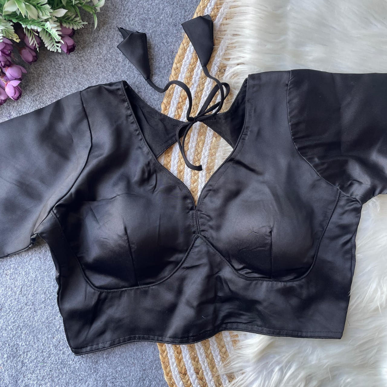 Pure malai satin - Premium Readymade Blouse