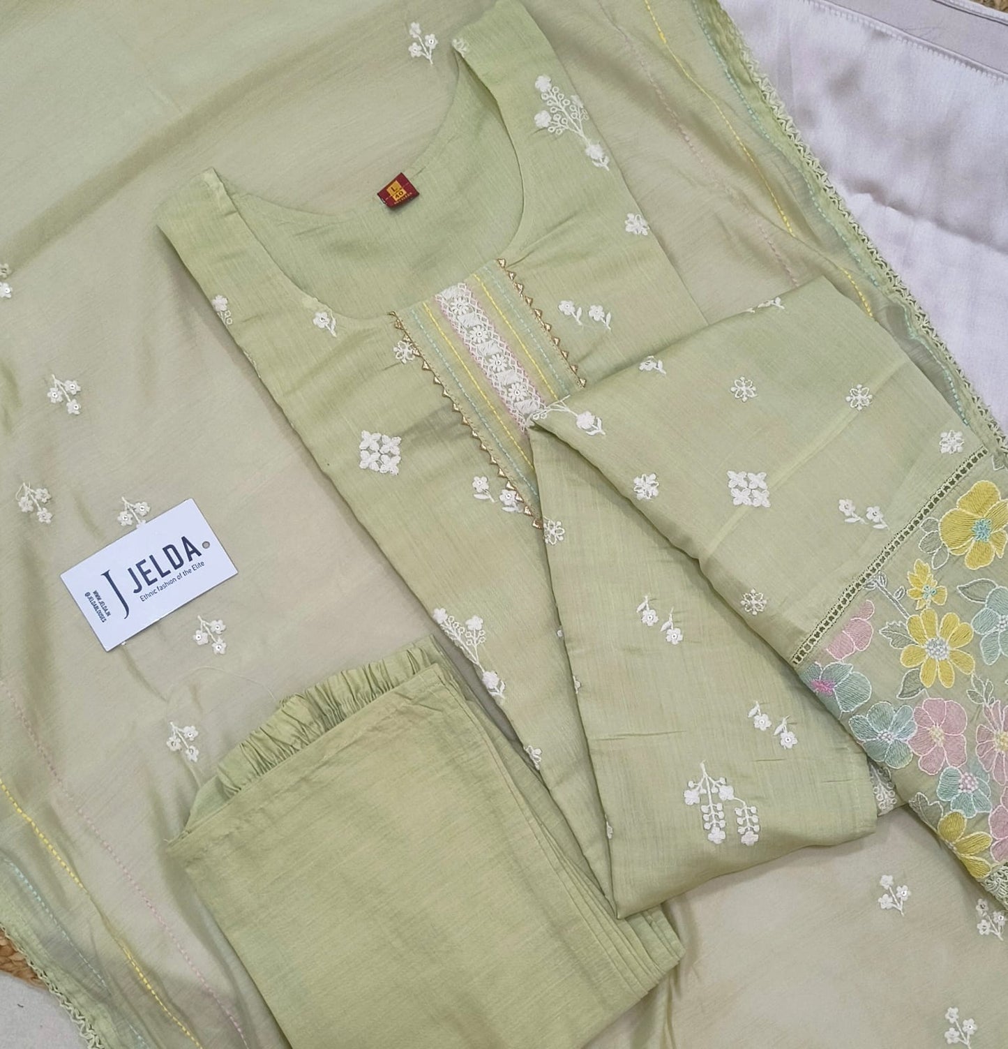Cotton embroidery work salwar suit