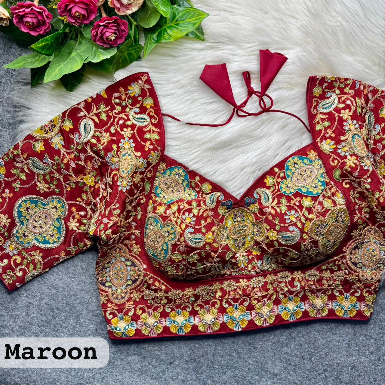 Beautiful Position Work Madhubala ready made blouse