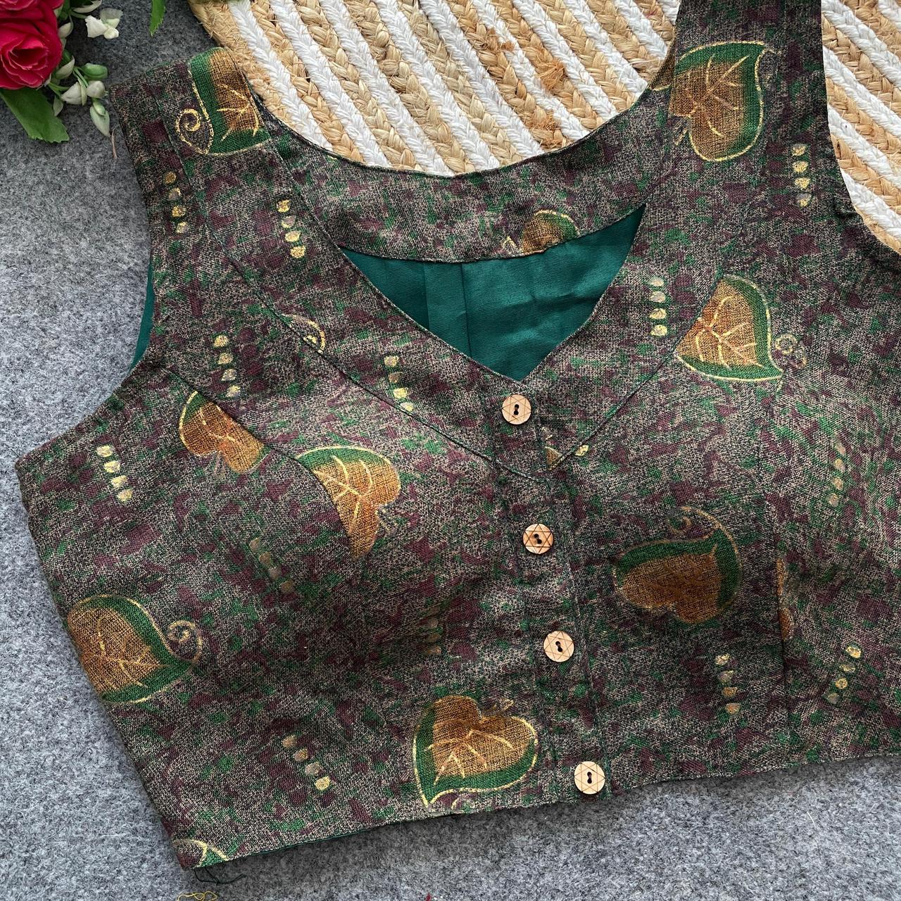 Pure Reyon Cotton ready made blouse