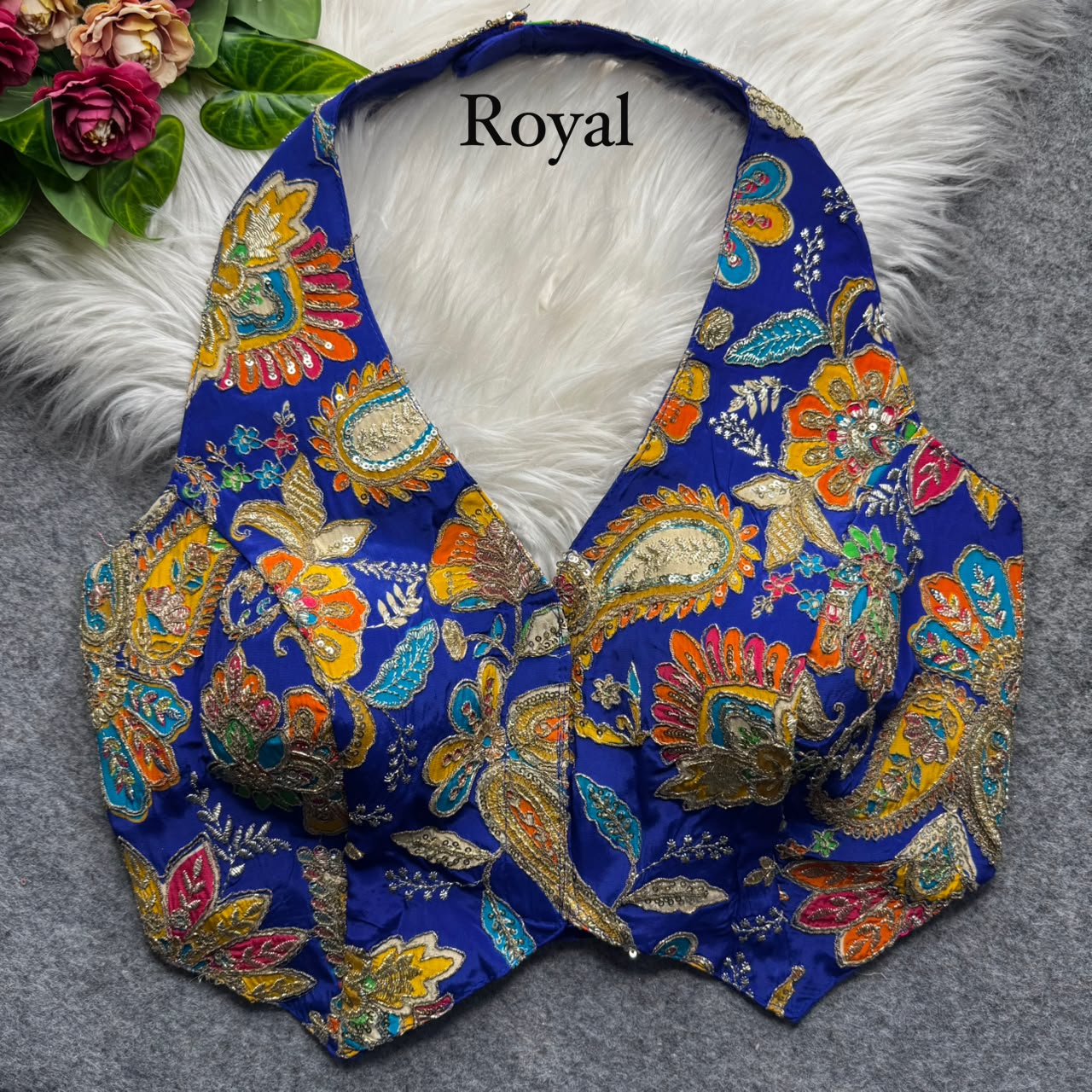 Heavy Position Work ready made blouse