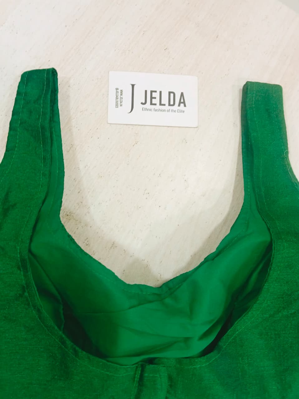 Silk fabric sleeveless ready made blouse