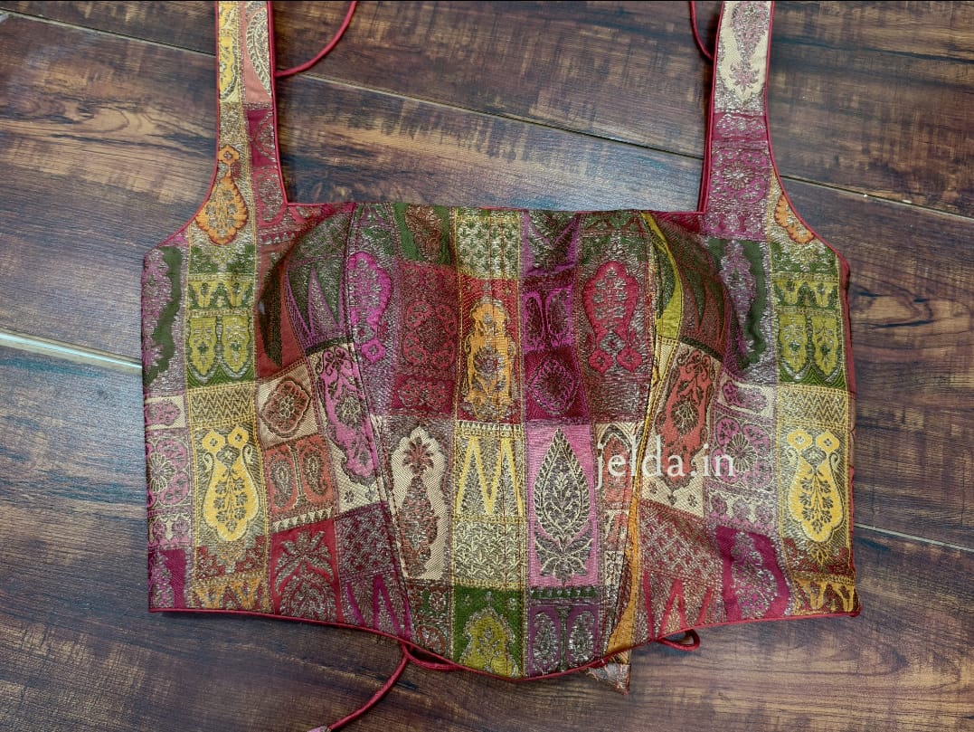 Corset multi banarsi brocade custom made blouse