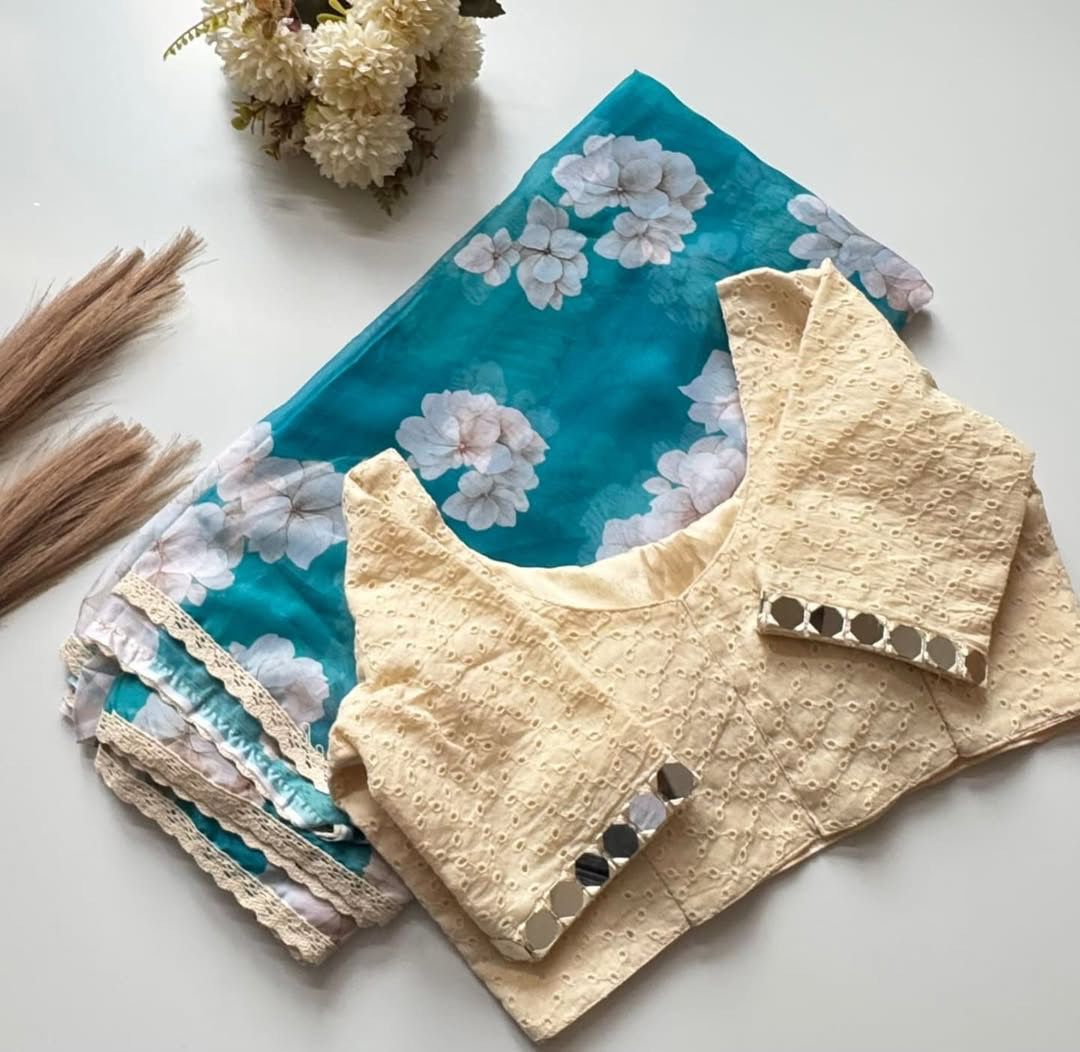 Beautiful Soft tebby silk digital printed sarees