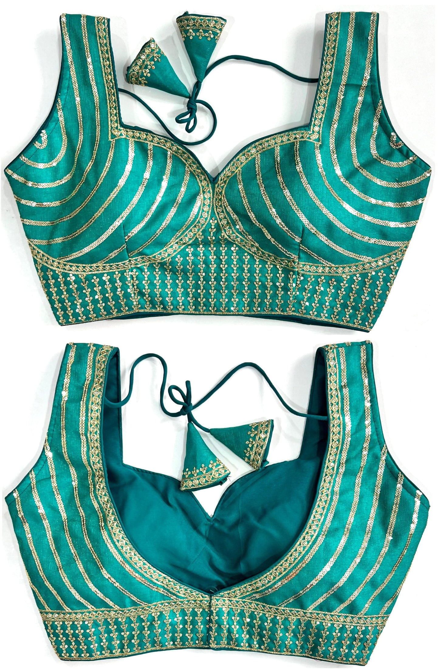 Milan silk sleeveless ready made blouse