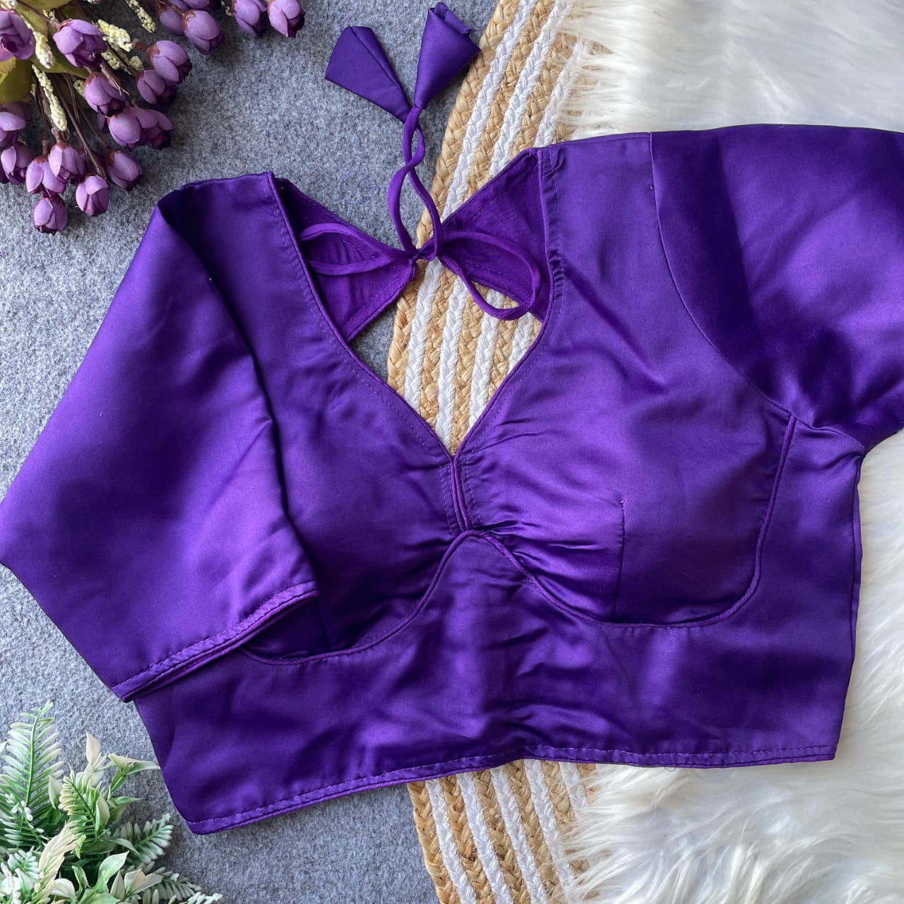 Pure malai satin - Premium Readymade Blouse