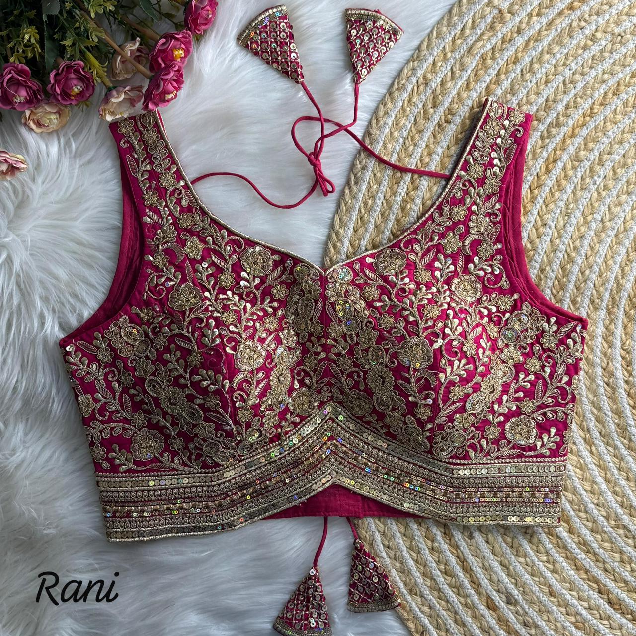 Heavy soft italian silk ready made blouse