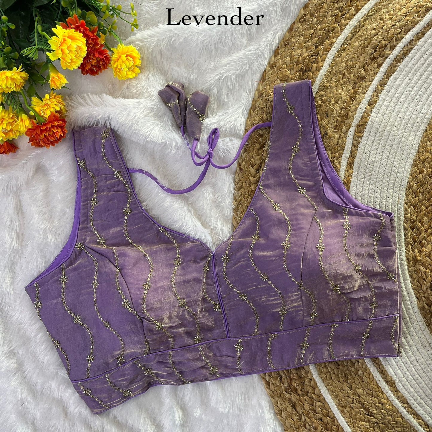 Fendy NC Sattin sleeveless ready made blouse