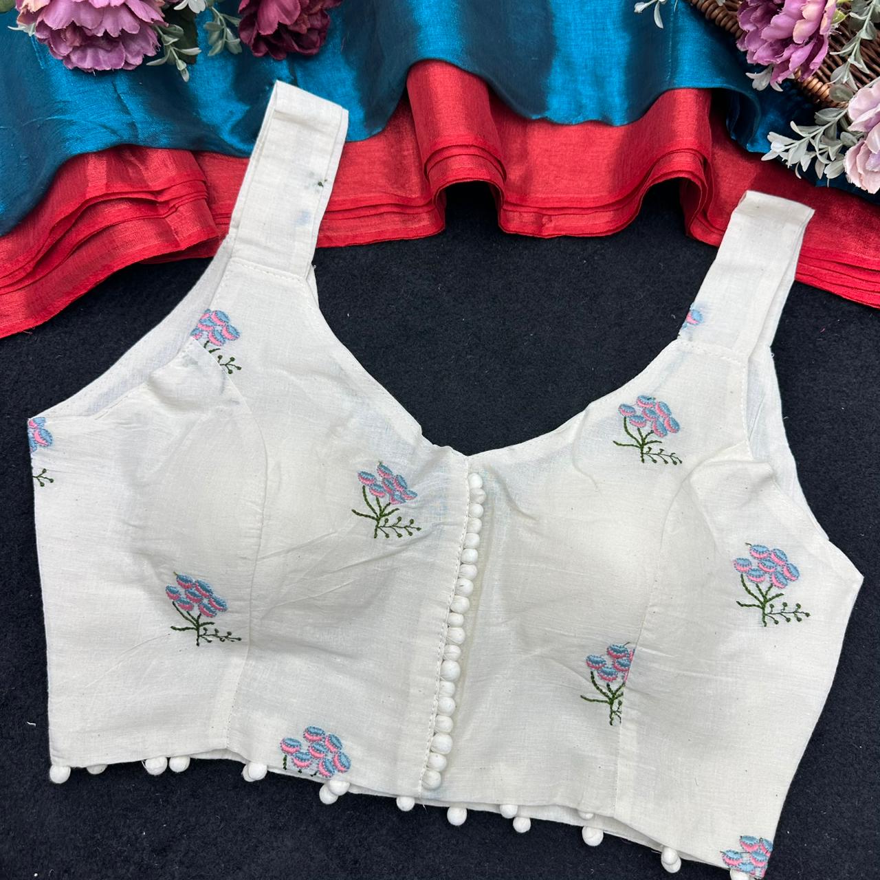 presenting original camric cotton ready made blouse
