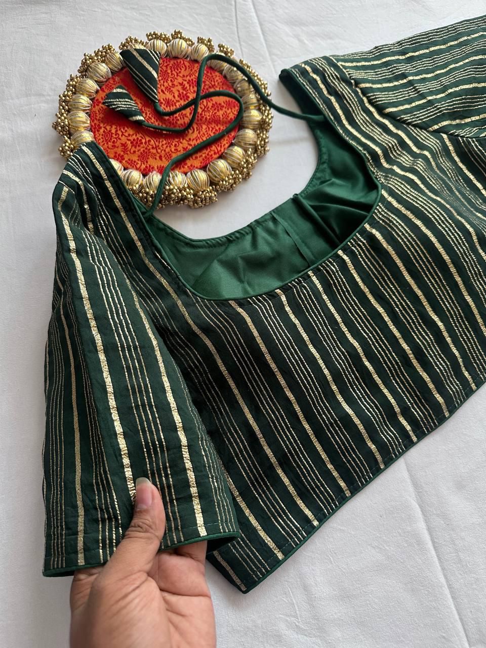 Pure dyeable cotton ready made blouse