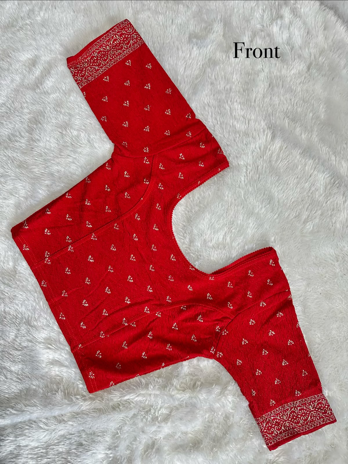 Crush Lycra stretchable ready made blouse