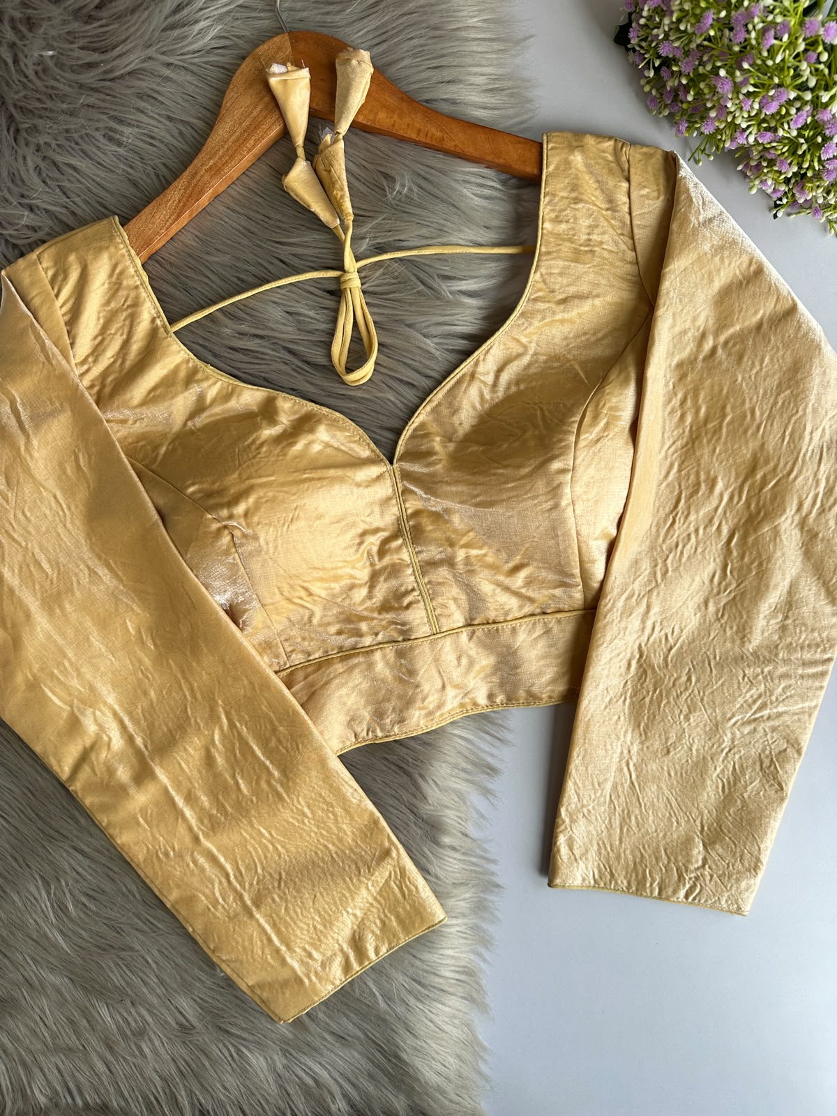 Space silk full sleeve ready made blouse