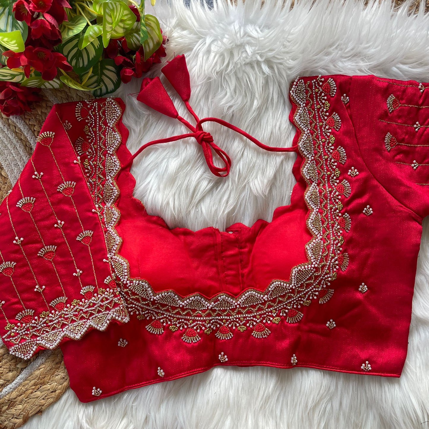 Heavy Pure Soft Roman Silk With Tricot Fuising ready made blouse