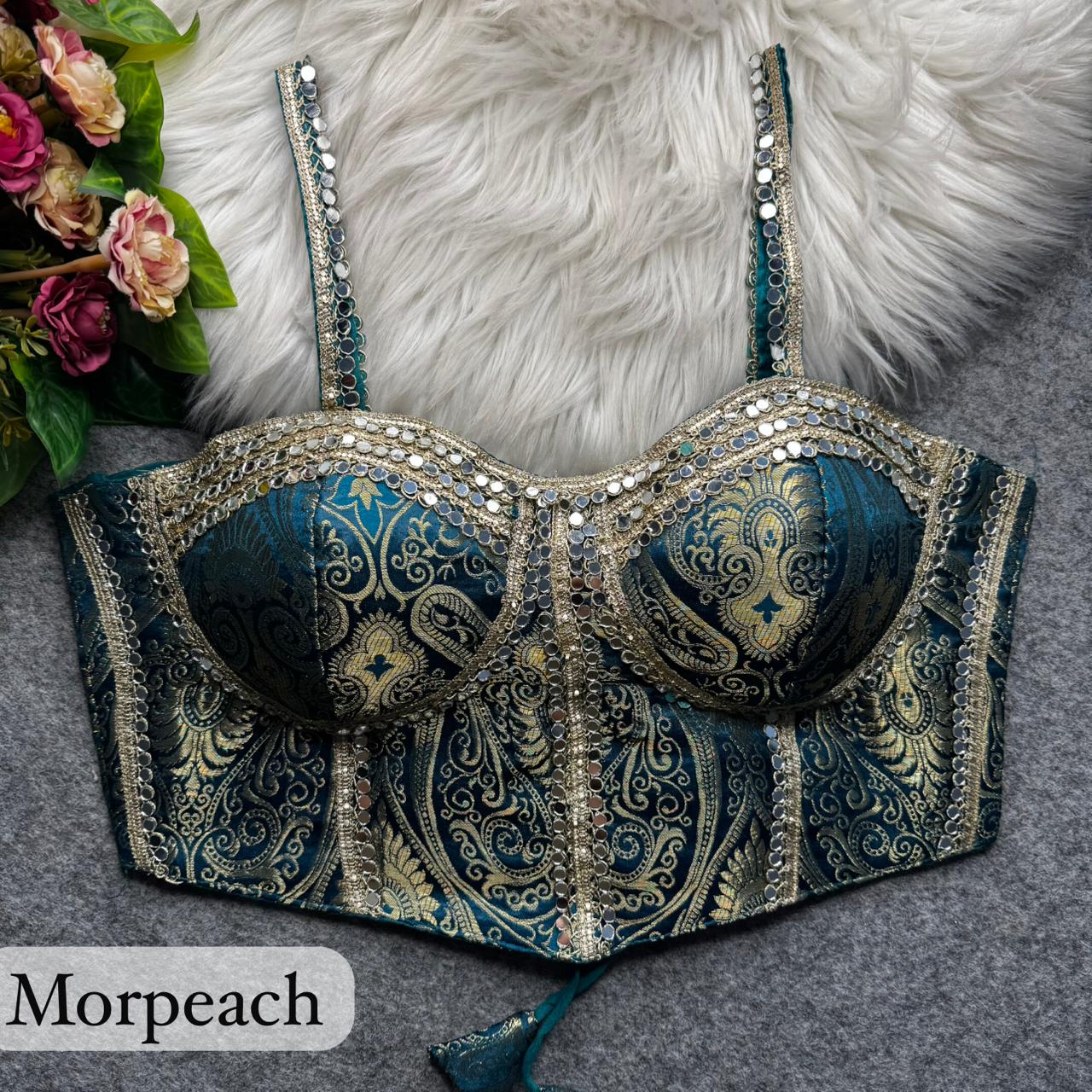 PARTYWEAR WESTERN STYLE CORSET READY MADE BLOUSE