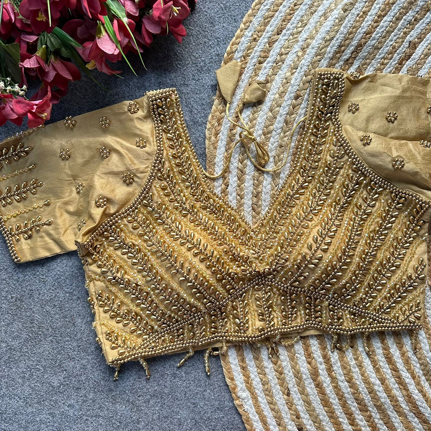Pure handwork ready made blouse