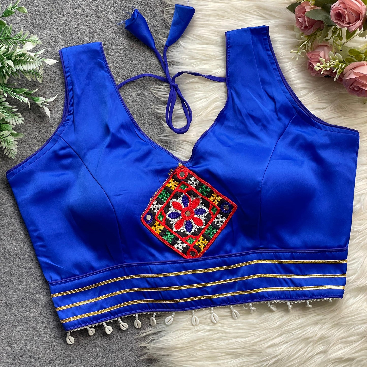 Presenting Beautiful Malai Satin Fabric ready made blouse