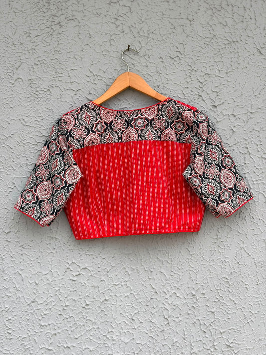 Cotton mix n match designer blouse