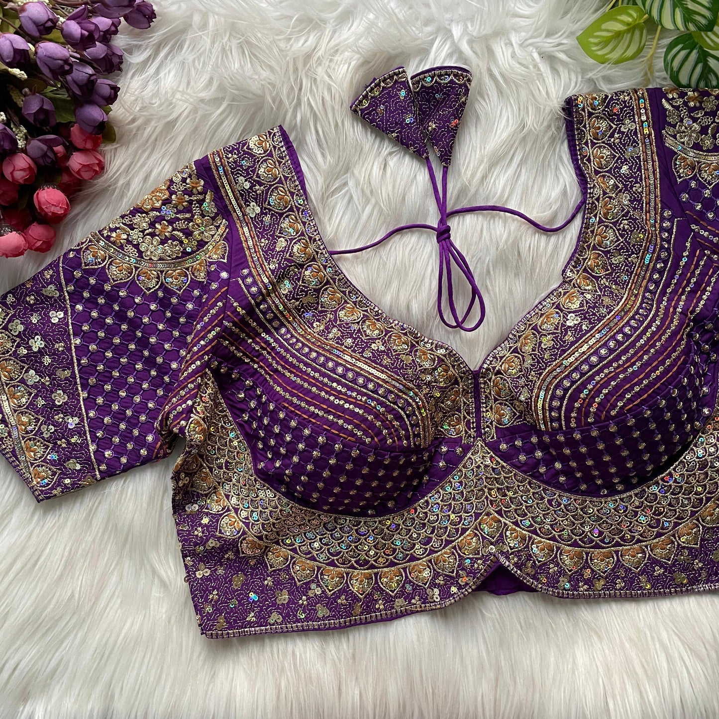 Heavy pure soft roman silk tricot fuising ready made blouse
