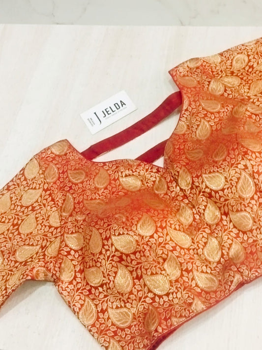 Banaras fabric ready made blouse