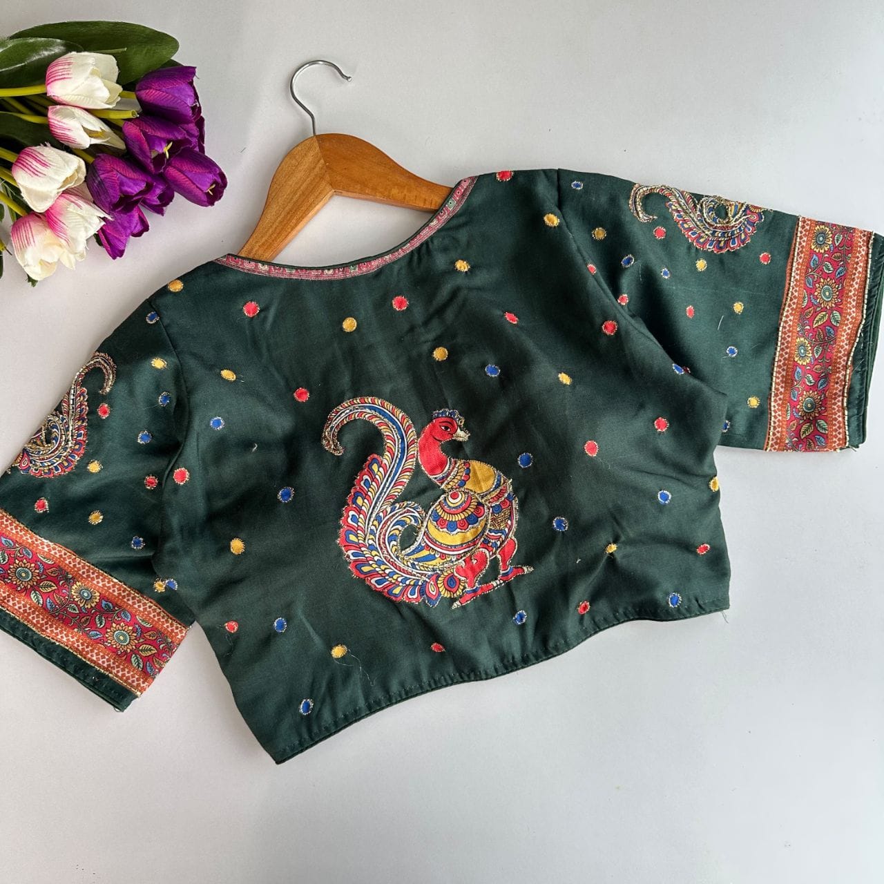 Pure Cotton Hand work ready made blouse