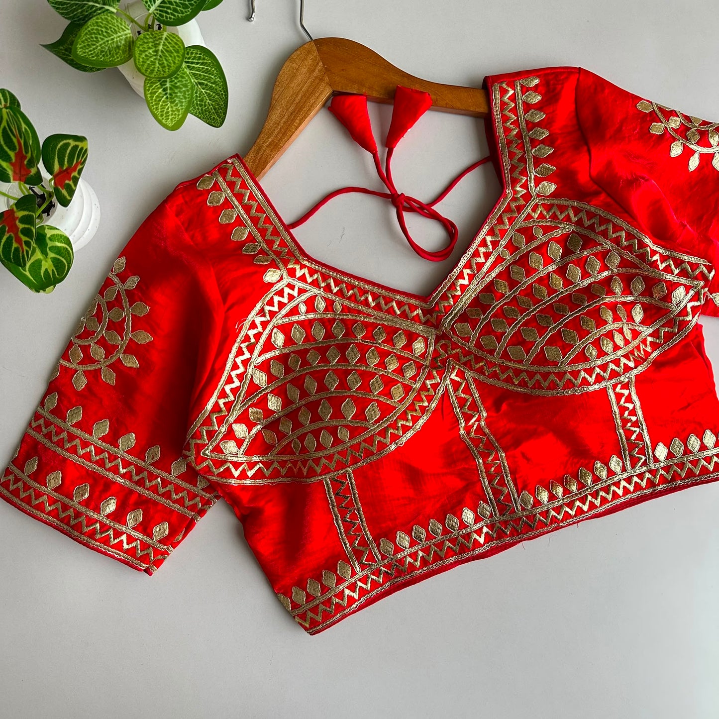 Original kachi Gota handwork ready made blouse