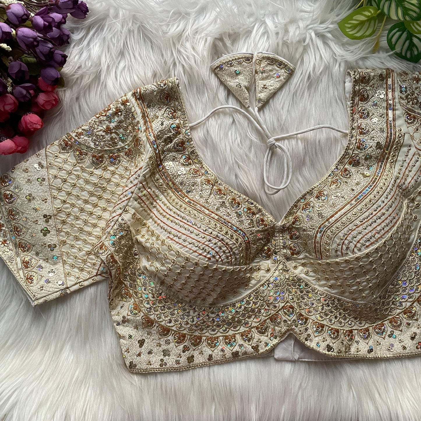Heavy pure soft roman silk tricot fuising ready made blouse