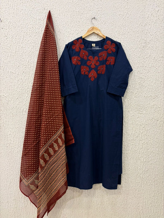 Cotton embroidery salwar suit