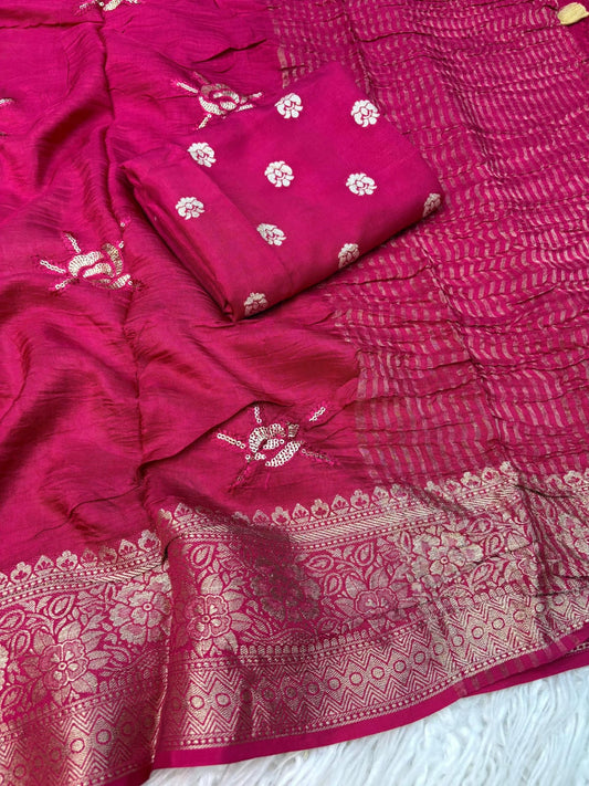 Pure viscose dola saree