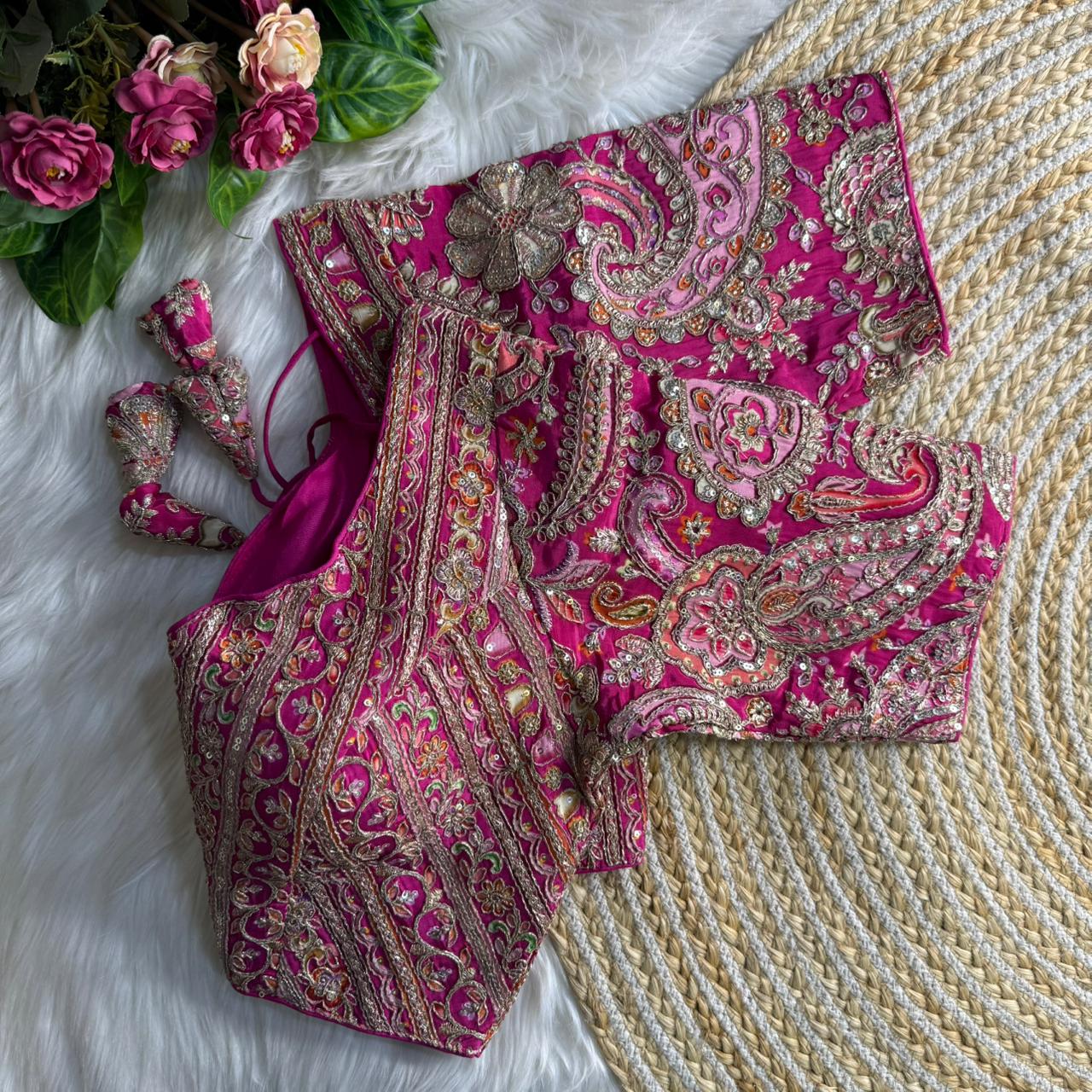 Heavy position work ready made blouse