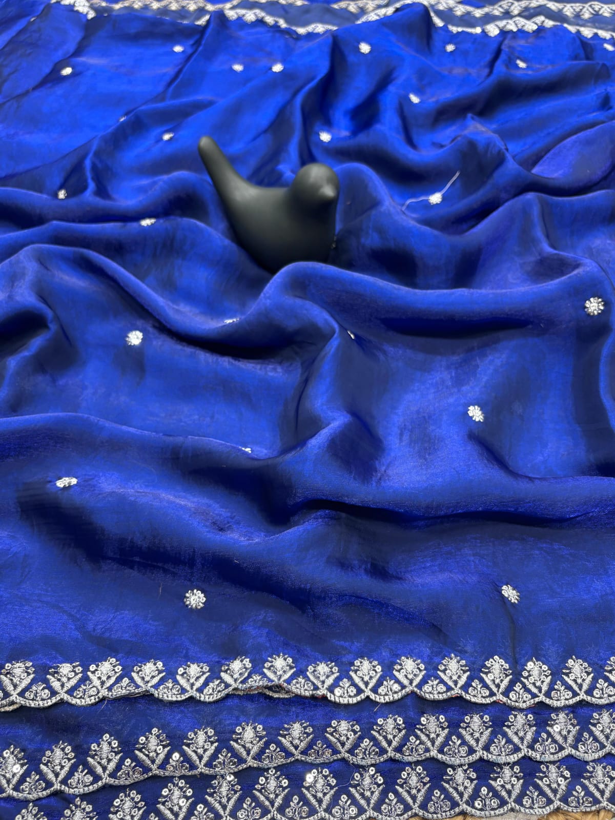 Fandy satin space silk saree