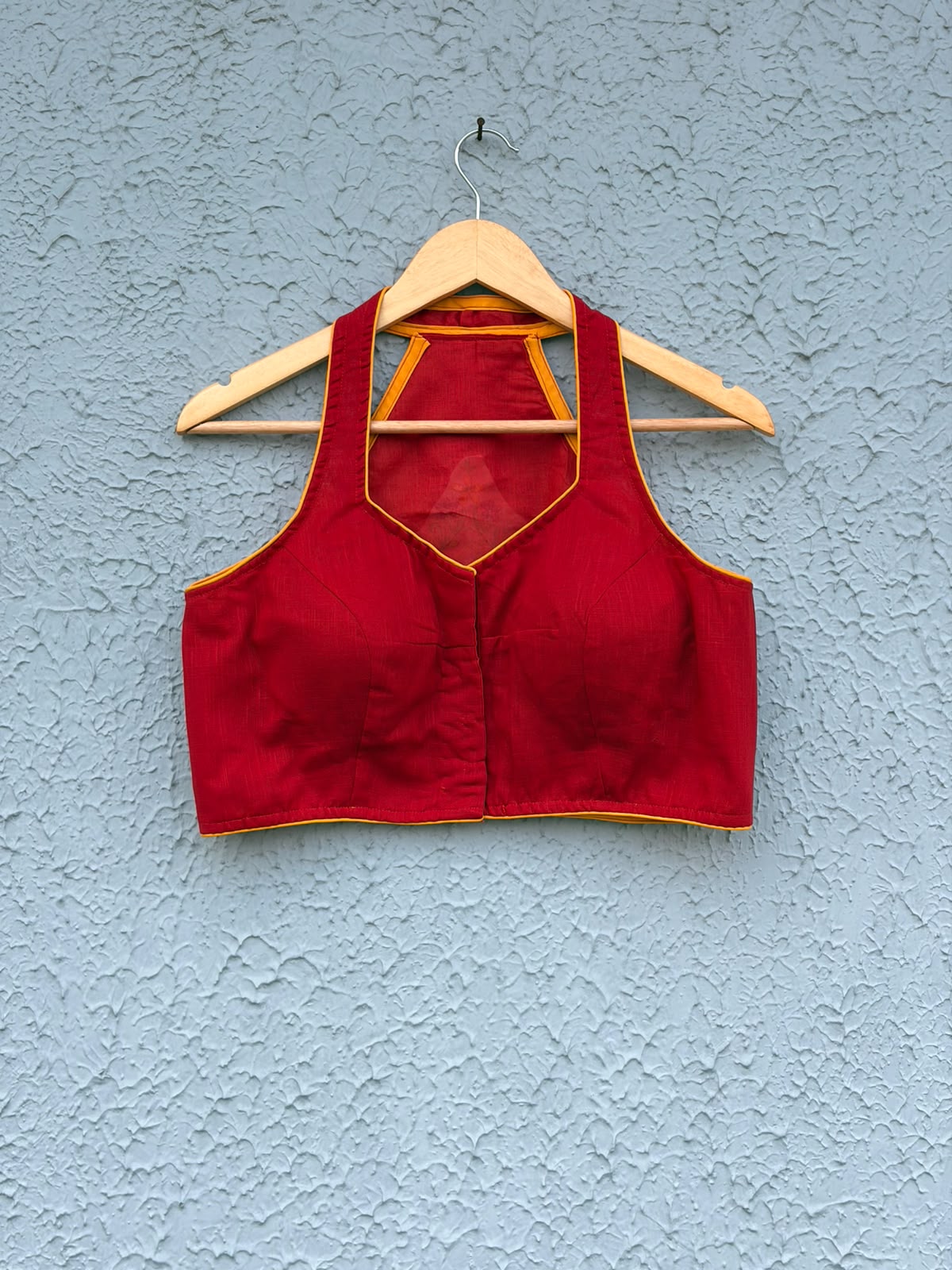 Cotton embroidered Halterneck designer blouse
