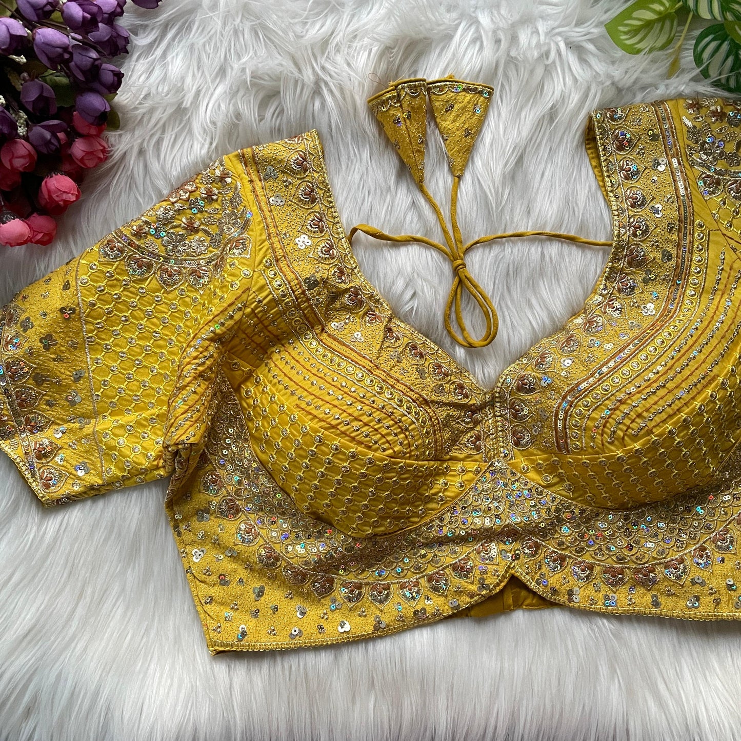 Heavy pure soft roman silk tricot fuising ready made blouse